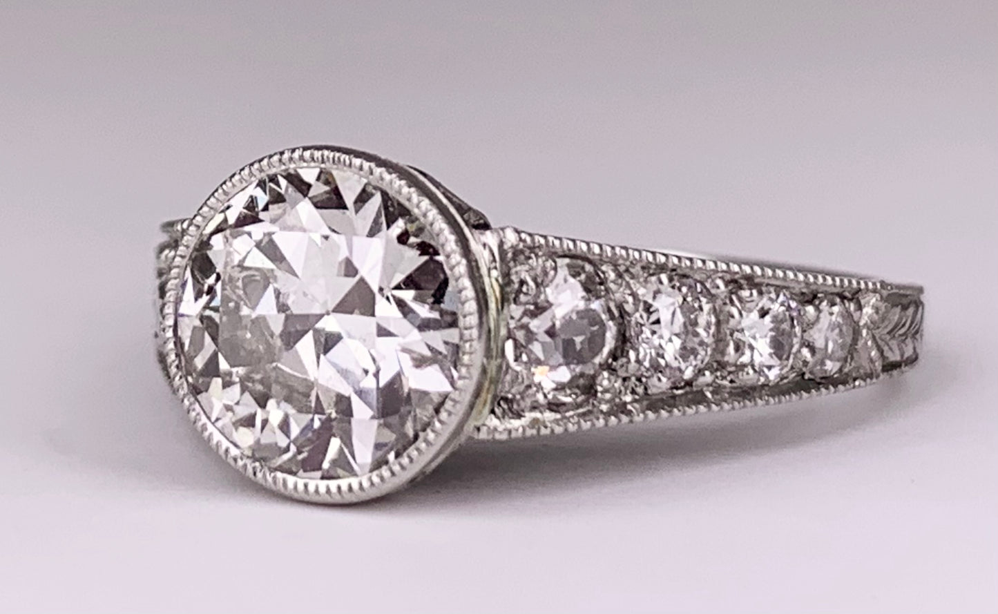 Art Deco Diamond 1.58ct Ring
