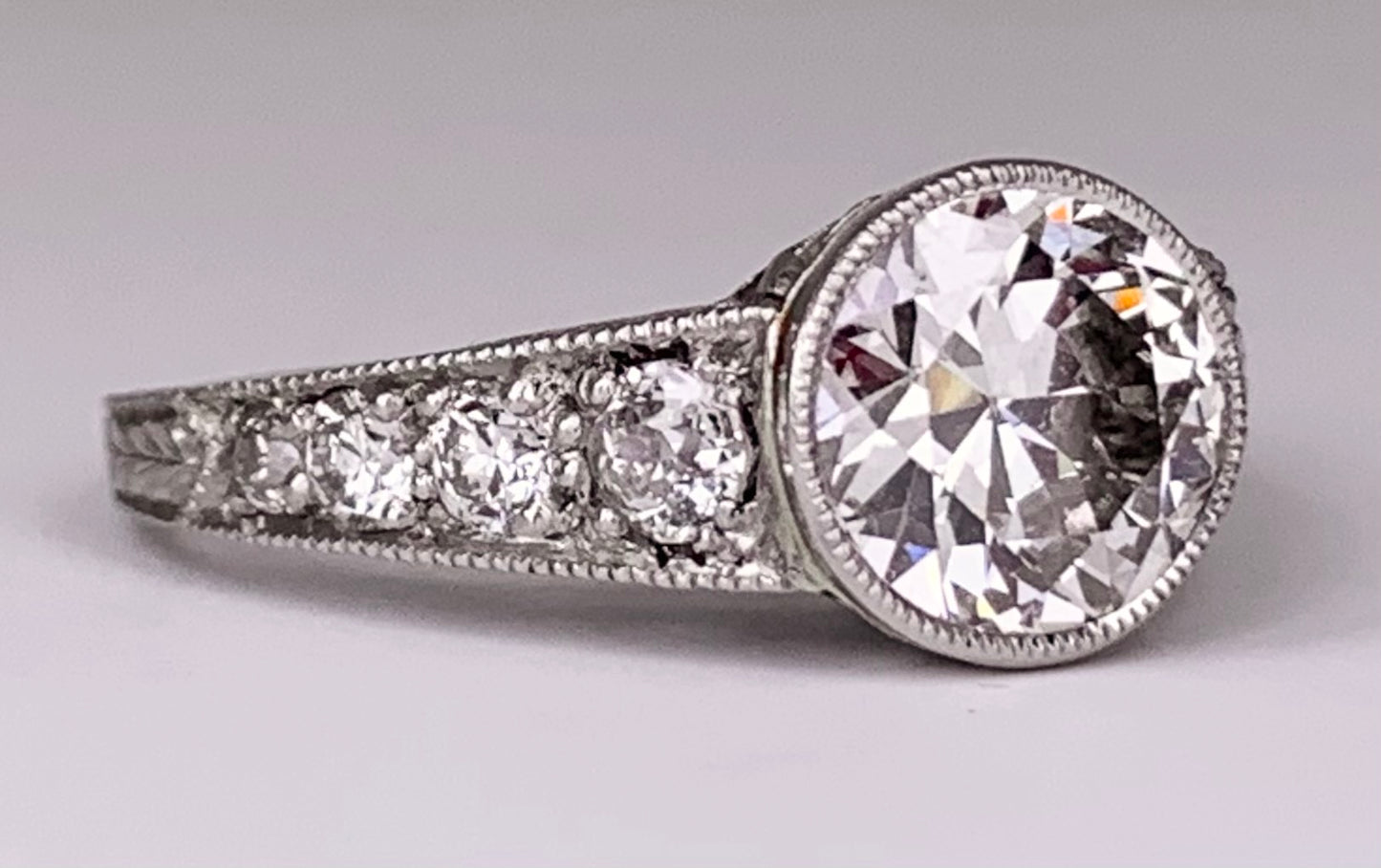 Art Deco Diamond 1.58ct Ring