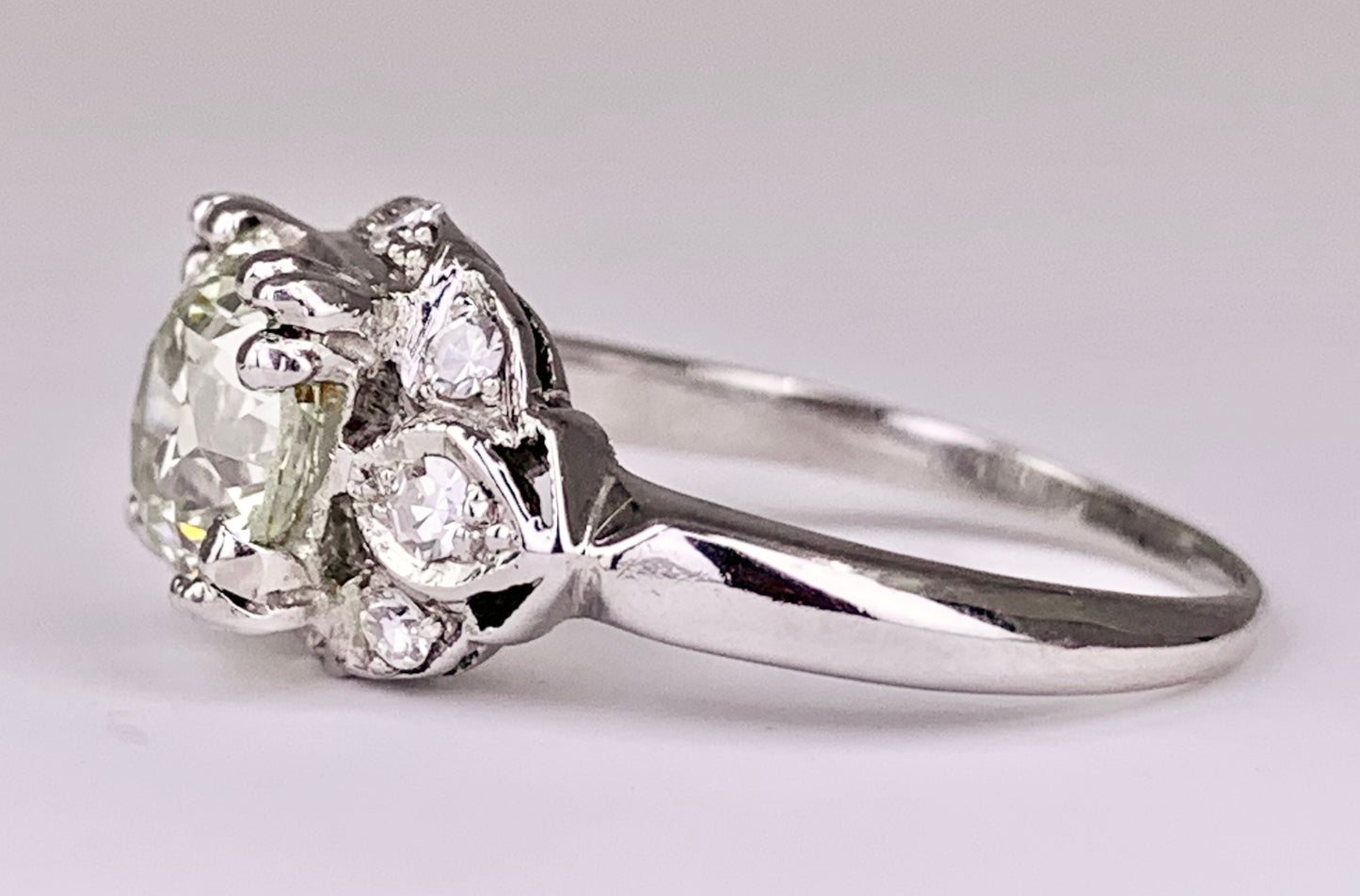 Art Deco Platinum 1.67ct Diamond Ring