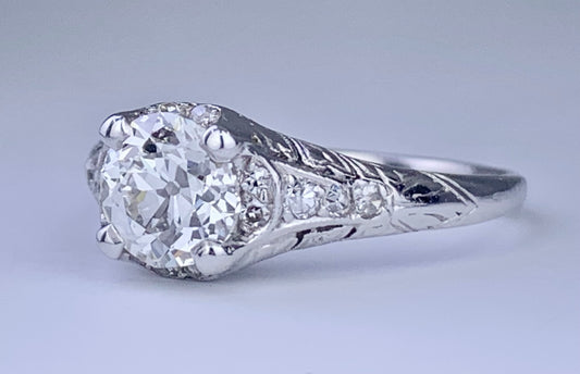 Art Deco Diamond .96ct Ring