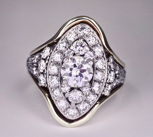 Platinum/14K Diamond Ring