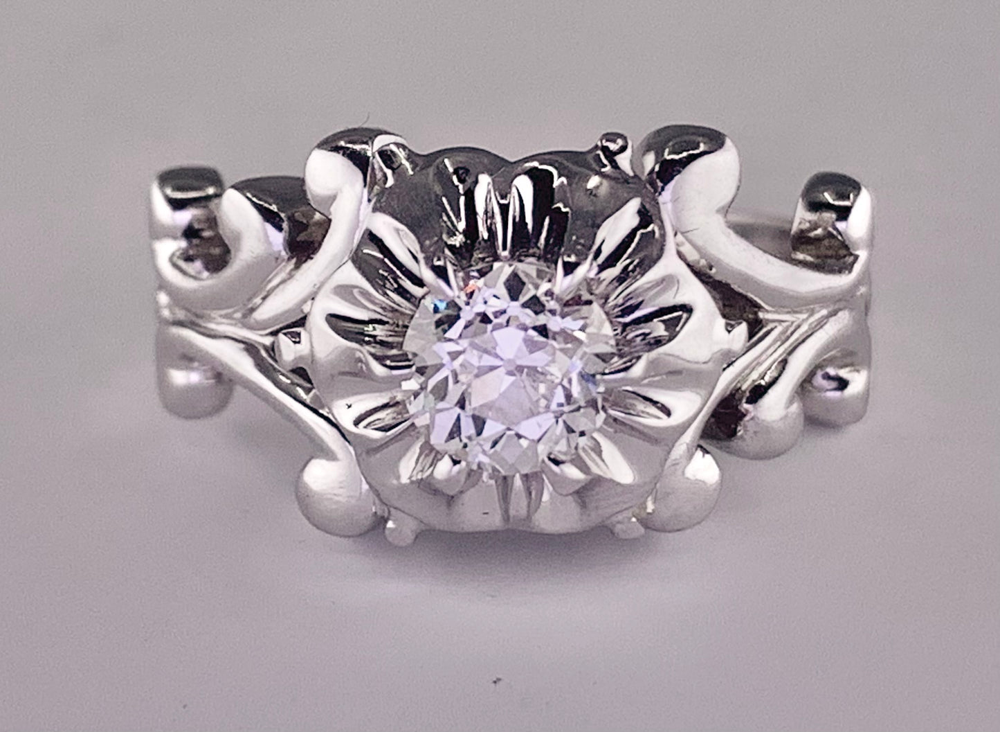 Victorian Inspired .70ct Old European-cut Diamond Ring