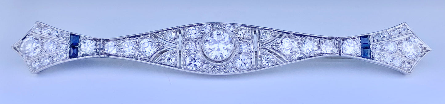 Art Deco French-made Diamond .45ct Brooch