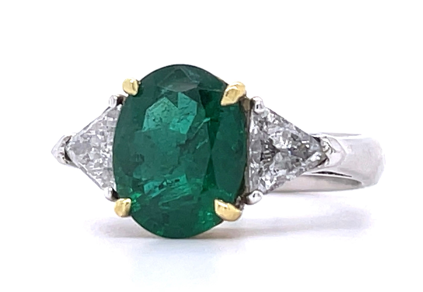 Emerald 3.74ct and Diamond Ring