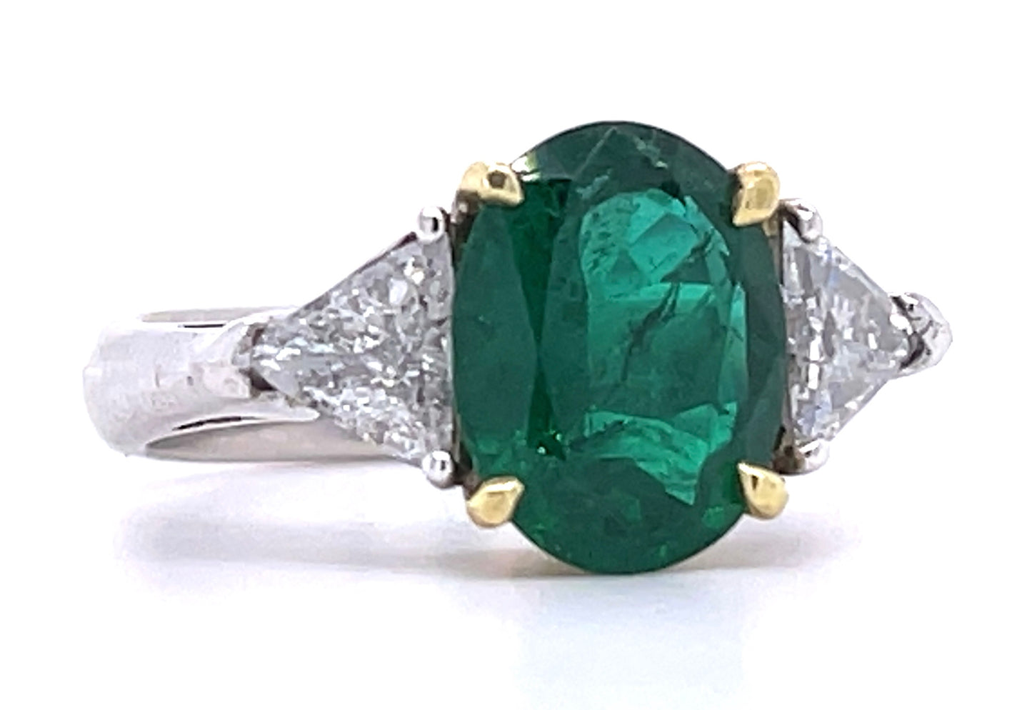 Emerald 3.74ct and Diamond Ring