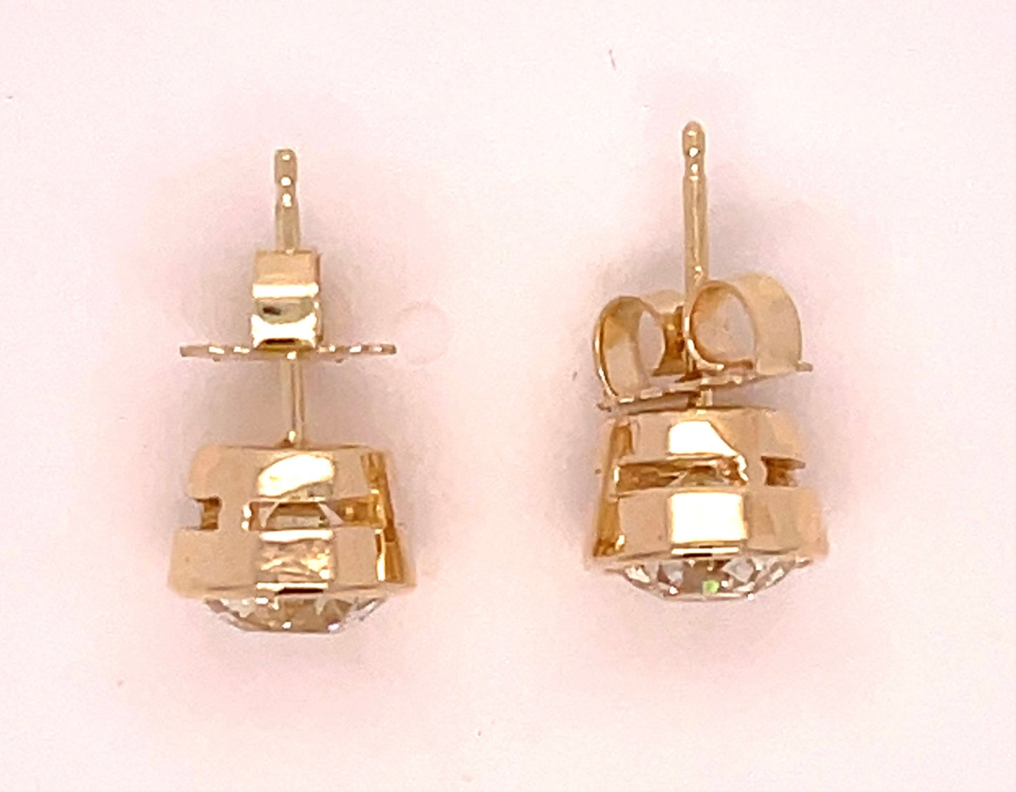 SOLD 14KY Old European Cut Diamond Stud Earrings