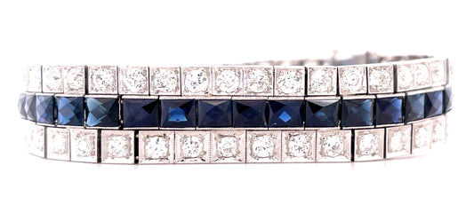 Art Deco Sapphire and Diamond Bracelet