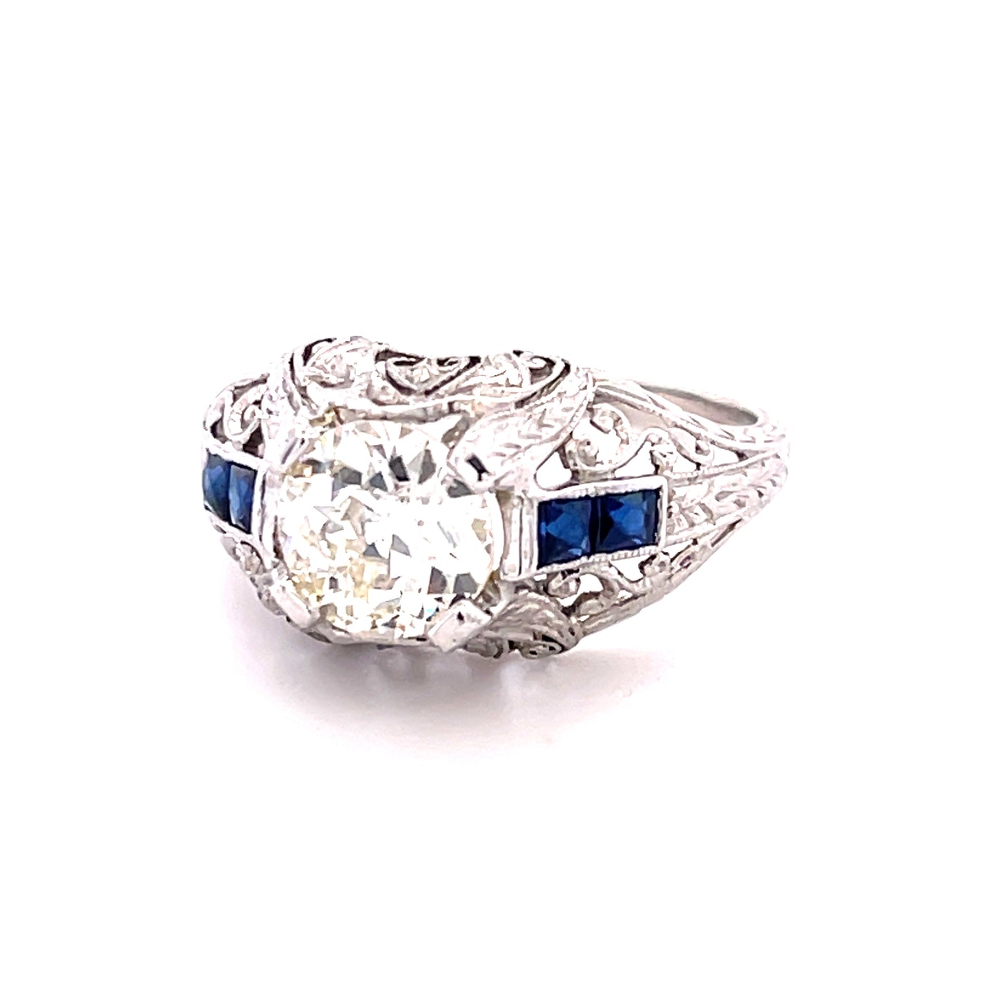 Diamond 1.35ct Art Deco Ring