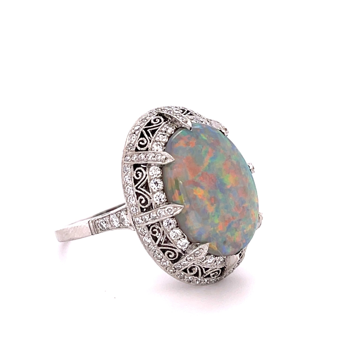 Australian Lightning Ridge Opal 6.87ct Ring