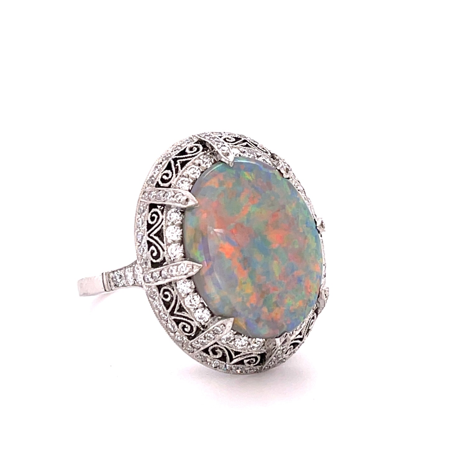 Australian Lightning Ridge Opal 6.87ct Ring