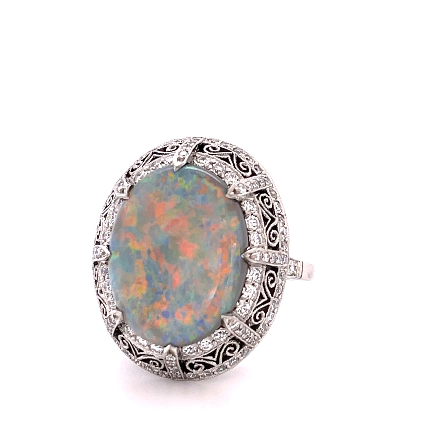 Australian Lightning Ridge Opal 6.87ct Ring