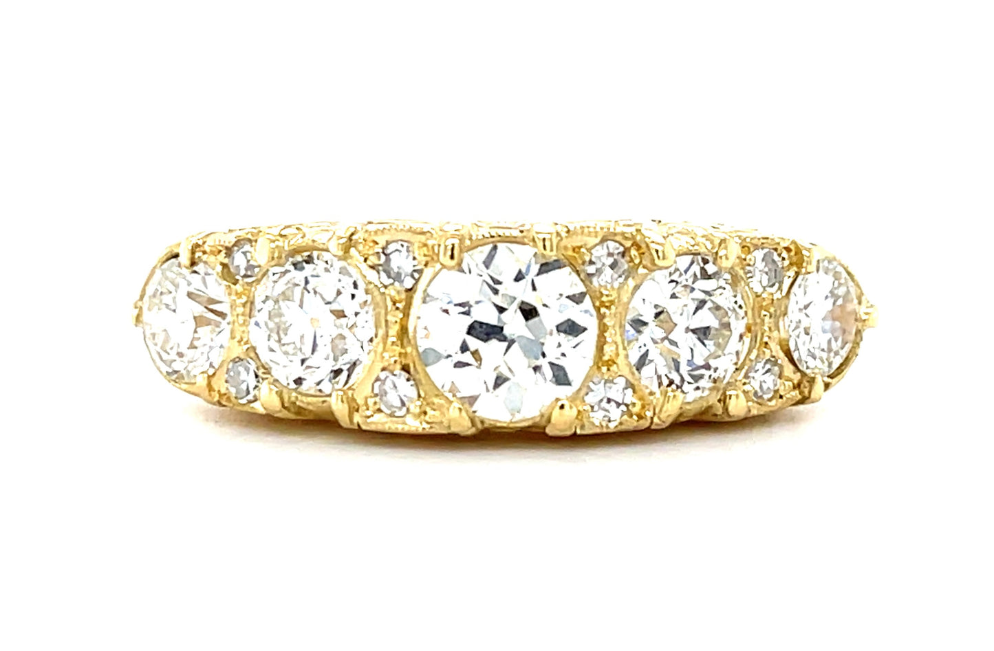 Five Stone Old European Diamond Ring