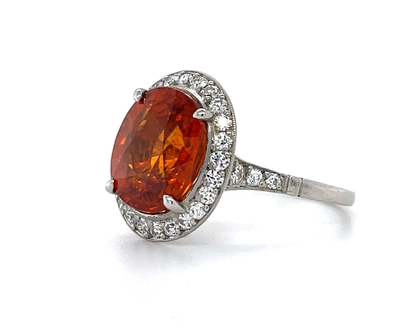 6.36ct Spessartite Garnet Ring