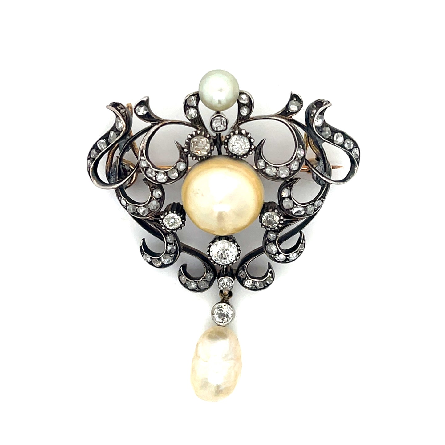 Natural Pearl Victorian Pendant/Brooch