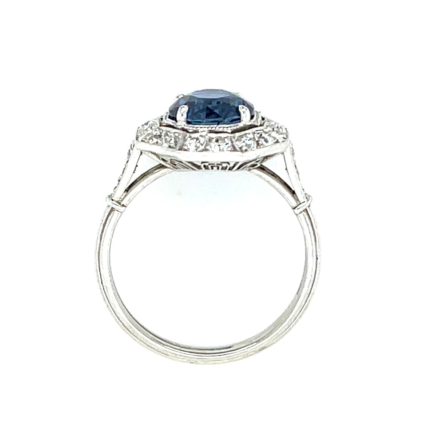 4.52ct Tanzanite 1.40ct Diamond Platinum over 18KY Gold Ring