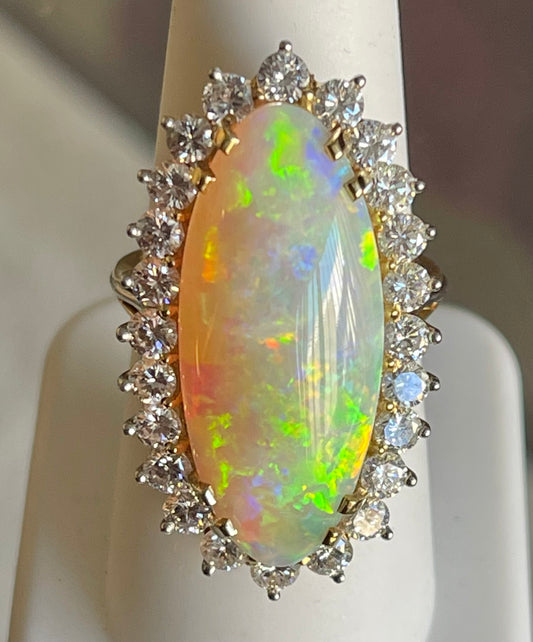 13.50ct Australian Lightning Ridge Opal Ring