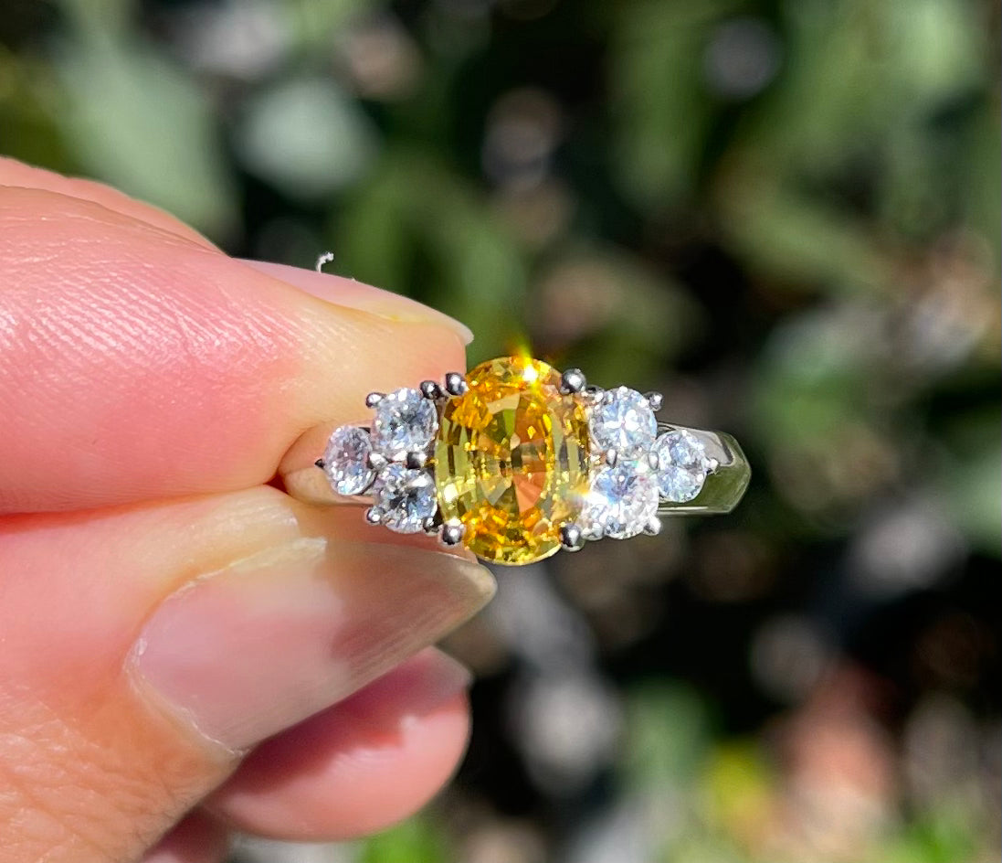 1.39ct Yellow Sapphire Ring