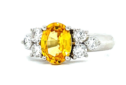 1.39ct Yellow Sapphire Ring