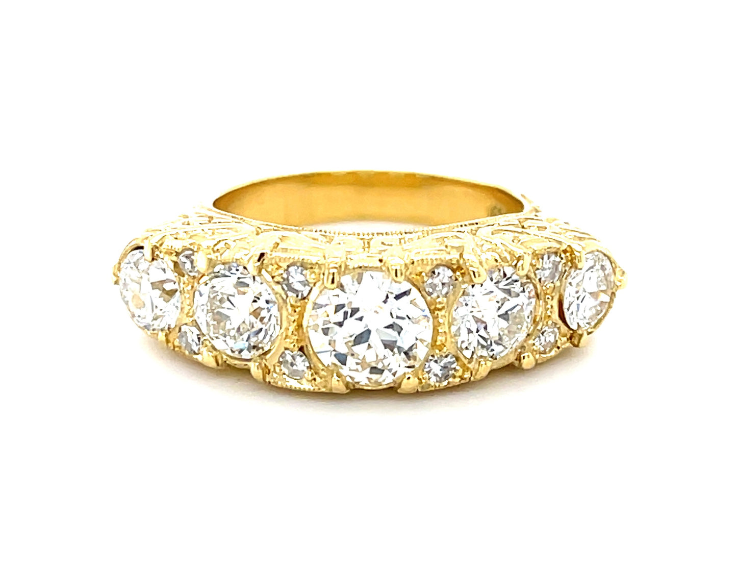 Five Stone Old European Diamond Ring