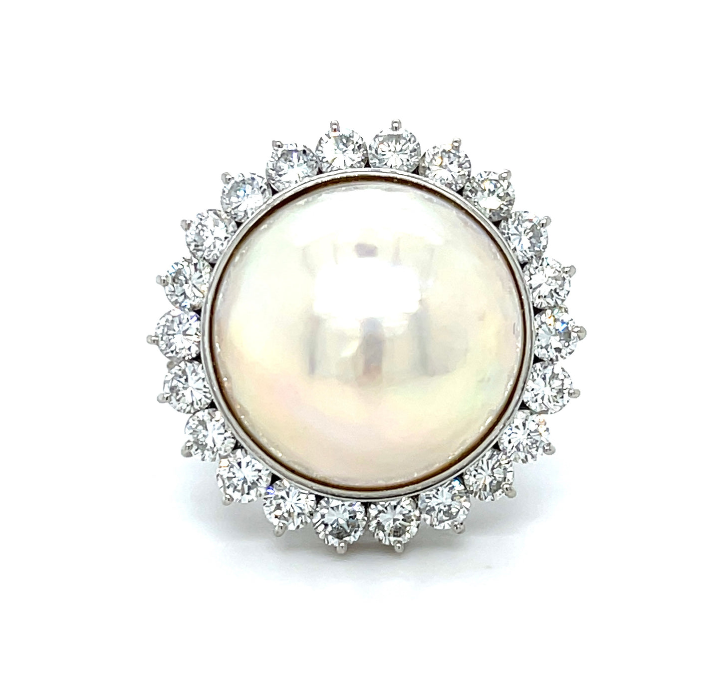 Mabee Pearl & Diamond Ring